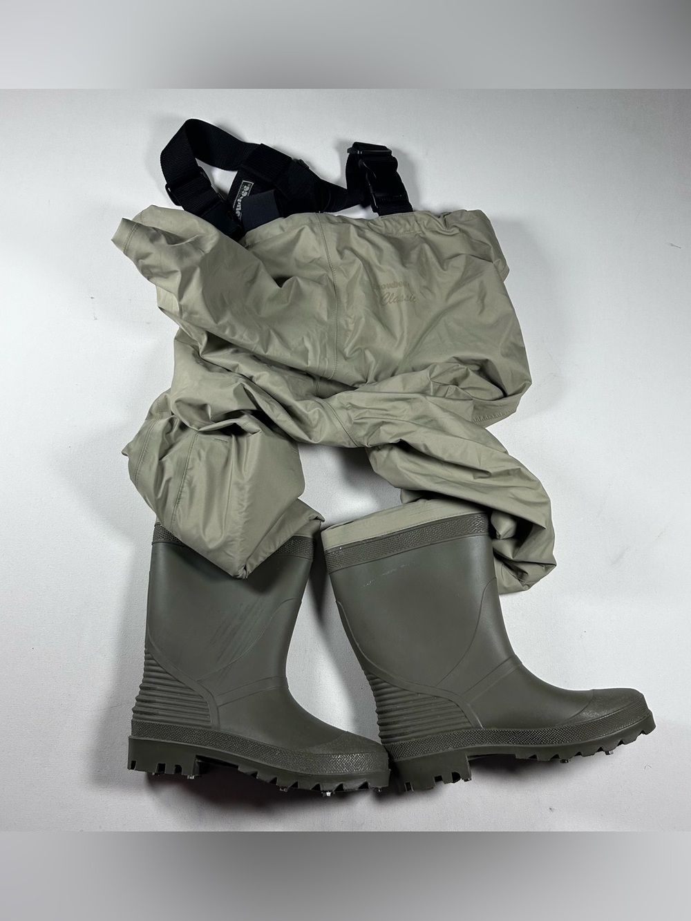 Snowbee Waders Men’s Size 8 Cleated Boots Sizes 9 Adjustable Straps